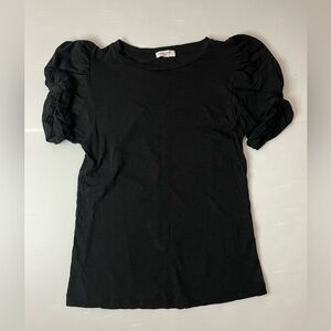 GOLDIE LEWINTER MUTTON SLEEVE KNOT TEE XS Black